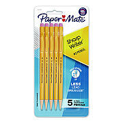 Paper Mate Sharpwriter Mechanical Pencil, 0.7 mm, HB (#2), Black Lead, Classic Yellow Barrel, 5/Pack (30376BPP)