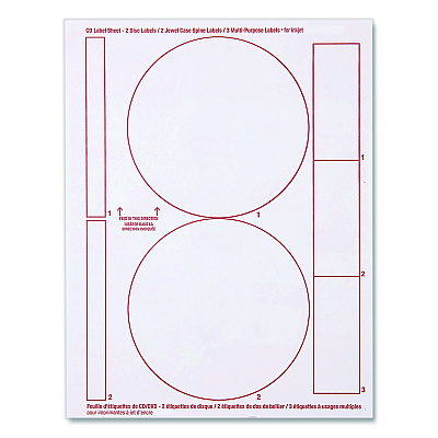 Verbatim Inkjet Media Labels, Matte White, 50 Sheets/Pack (71126)