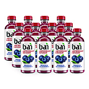 Bai Antioxidant Infused Beverage, Brasilia Blueberry, 18 oz Bottle, 12/Carton (2712518)
