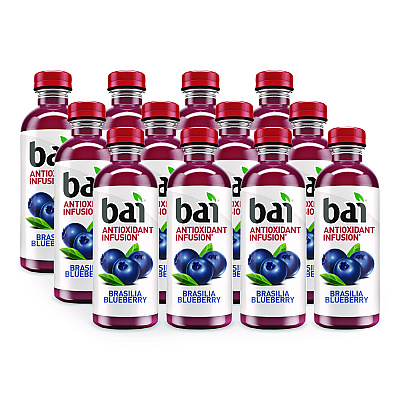 Bai Antioxidant Infused Beverage, Brasilia Blueberry, 18 oz Bottle, 12/Carton (2712518)