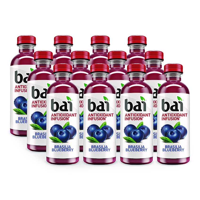 Bai Antioxidant Infused Beverage, Brasilia Blueberry, 18 oz Bottle, 12/Carton (2712518)