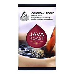 Java Roast Gourmet Coffee Ground Coffee, Columbian Decaf, 1.25 oz Packet, 42/Carton (479699)