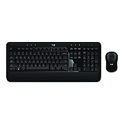 Logitech Advanced Wireless Mouse and Keyboard Combo, 2.4 GHz Frequency, 33 ft Wireless Range, Black (24383953)