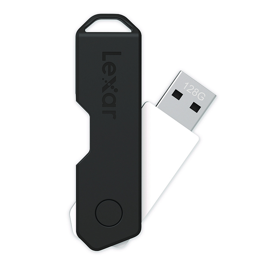 Lexar Twist Turn2 USB 2.0 Flash Drive, 128 GB, Black (24388081)