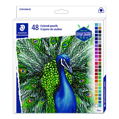 Staedtler Colored Pencils, 4 mm, Assorted Lead/Barrel Colors, 48/Set (1270C48A6)