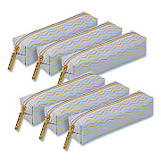 PUKKA PAD Pencil Case, 8.07 x 2.36 x 2.55, Blue, 6/Pack (9981BEHZE)