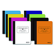 BAZIC Poly Cover Composition Books, Medium/College Rule, Randomly Assorted Cover Color, (70) 9.75 x 7 Sheets (5089)