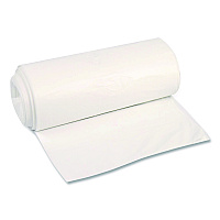 Boardwalk High-Density Can Liners, 45 gal, 12 mic, 40 x 48, Natural, Perforated Roll, 250/Carton (404812N)