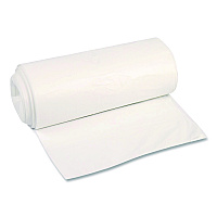 Boardwalk High-Density Can Liners, 45 gal, 22 mic, 40 x 48, Natural, Perforated Roll, 150/Carton (404822N)