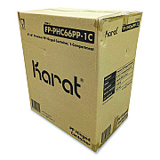 Karat Polypropylene Plastic Hinged Container, 6 x 6 x 3, Black/Clear, Plastic, 50/Pack, 6 Packs/Carton (FPPHC66PP1C)