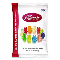 Albanese Worlds Best Gummi Bears, 12 Assorted Fruit Flavors, 5 lb Bag (ACG51200)