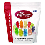 Albanese Worlds Best Gummi Bears, 12 Assorted Fruit Flavors, 36 oz Bag (ACG53336)