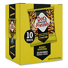Dot's Pretzels Honey Mustard Pretzels, 1 oz Bag, 10/Box (DDP71948)