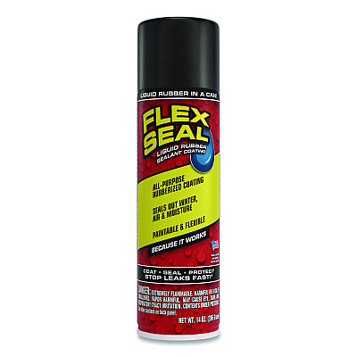 Flex Seal Liquid Rubber Sealant Coating Spray, 14 oz Can, Black (FSR20)