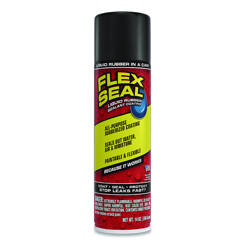 Flex Seal Liquid Rubber Sealant Coating Spray, 14 oz Can, Black (FSR20)