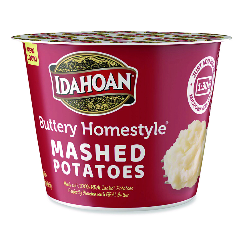 Idahoan Buttery Homestyle Mashed Potatoes, 1.5 oz Cup, 10/Carton (IDA33141)