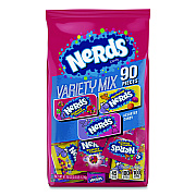 Nerds Variety Mix, 90 Pieces, Assorted Flavors, 2.6 lb Bag (FER08189)