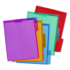 Pendaflex Poly View Colored File Folders, 1/3-Cut Tabs: Assorted Positions, Letter Size, Assorted Colors, 5/Pack (E85015)