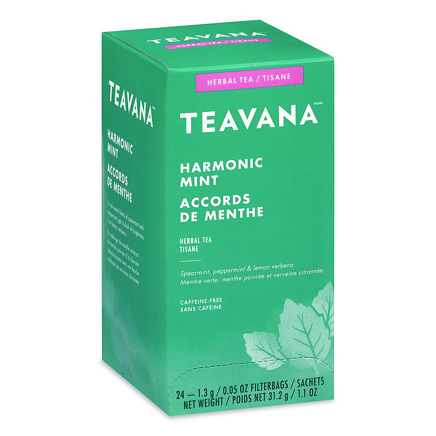 Starbucks Teavana Tea Bags, Harmonic Mint Decaf, 0.05 oz, 24/Box (SBK13091)