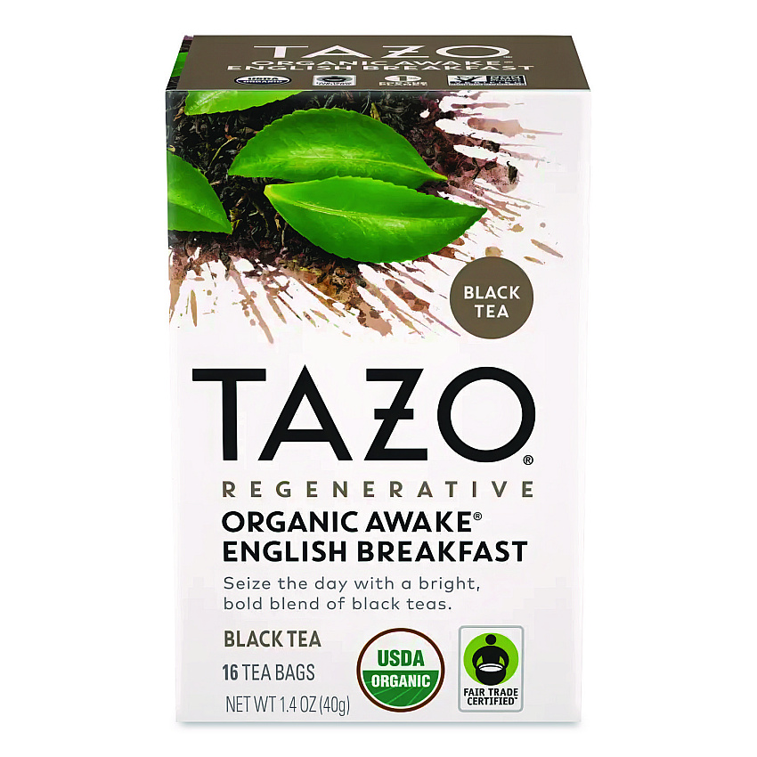 Tazo Tea Bags, Organic Awake English Breakfast, 16/Box (TAZ00303BX)