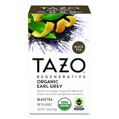 Tazo Tea Bags, Organic Earl Grey, 16/Box (TAZ00352BX)