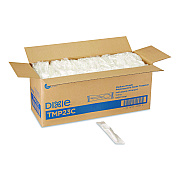 Dixie Mediumweight Polypropylene Cutlery, Individually Wrapped, Spoon, Plastic, White, 1,000/Carton (TMP23C)