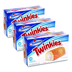 Twinkies, Vanilla, 1.36 oz Individually Wrapped, 10/Pack, 3 Packs/Carton (60004132)