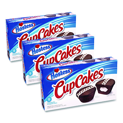 CupCakes, Chocolate, 1.59 oz Individually Wrapped, 8/Pack, 3 Packs/Carton (60004133)