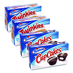 Twinkies and Chocolate CupCakes Variety Pack, (2) 13.58 oz 10 Pack Twinkies and (2) 12.7 oz 8 Pack CupCakes/Carton (60004134)
