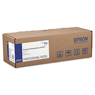 Epson Standard Proofing Paper Roll SWOP3, 9 mil, 17" x 100 ft, Semi-Matte White (EPSS045154)