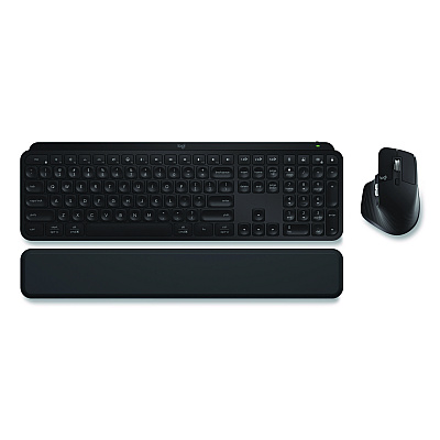 Logitech MX Keys S Combo, 33 ft Wireless Range, Black (920012274)