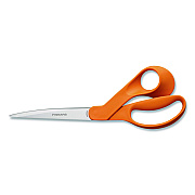 Fiskars Dressmaker Shears, 11.13 Long, 9" Cut Length, Orange Handle (1069757)