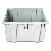 Rubbermaid Commercial Palletote Box, 11.97 gal, 1.6 cu ft, 15.5" x 19.5" x 13", Gray (FG172200GRAY)