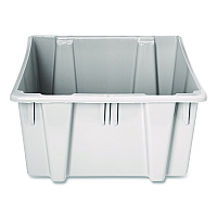 Rubbermaid Commercial Palletote Box, 11.97 gal, 1.6 cu ft, 15.5" x 19.5" x 13", Gray (FG172200GRAY)