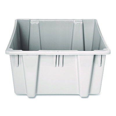 Rubbermaid Commercial Palletote Box, 11.97 gal, 1.6 cu ft, 15.5" x 19.5" x 13", Gray (FG172200GRAY)