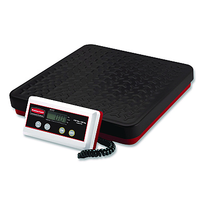 Rubbermaid Commercial Digital Receiving Scale, 150 lb Capacity, Black/Red (FG401088)