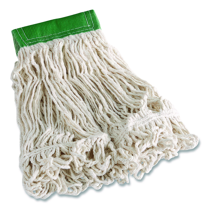 Rubbermaid Commercial Super Stitch Blend Mop Head, Cotton/Synthetic, Medium, White (FGD25206WHEA)