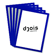 Tarifold SOLO Magnetic Frame, 8.5 x 11 Insert, Blue Frame, 5/Pack (P19630BLUE)
