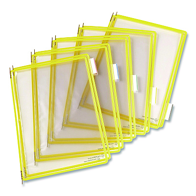 Tarifold Pivoting Pockets, 1 Section, Yellow, 10/Pack (P040)