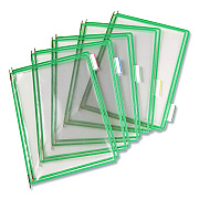 Tarifold Pivoting Pockets, 1 Section, Green, 10/Pack (P050)
