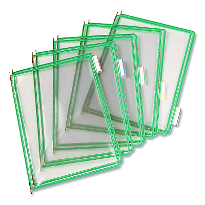Tarifold Pivoting Pockets, 1 Section, Green, 10/Pack (P050)