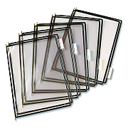 Tarifold Pivoting Pockets, 1 Section, Black, 10/Pack (P070)