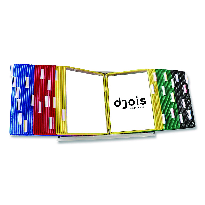 Tarifold Desktop Reference and Display System, 60 Panels with Assorted Borders, White Base (D296)