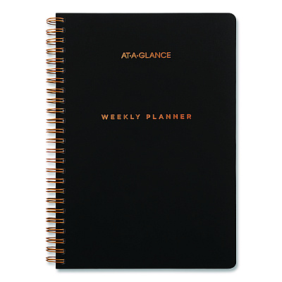 AT-A-GLANCE Signature Lite Academic Weekly Monthly Planners, 8 x 5, Black Cover, 12-Month (July to June): 2025 to 2026 (YP20LA05)