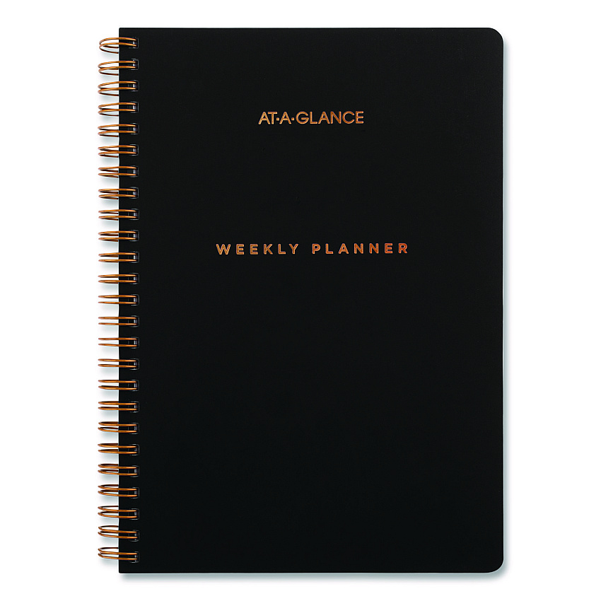 AT-A-GLANCE Signature Lite Academic Weekly Monthly Planners, 8 x 5, Black Cover, 12-Month (July to June): 2025 to 2026 (YP20LA05)