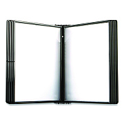 Tarifold Easy-Load Wall Display Unit, 10 Panels with Black Borders, Black Base (EZW771)