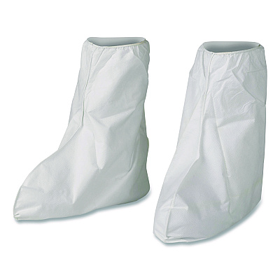 KleenGuard A40 Liquid and Particle Protection Boot Covers, One Size Fits Most, White, 400/Carton (44491)
