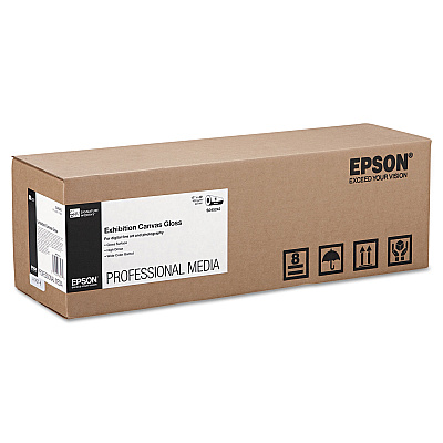 Epson Exhibition Canvas, 22 mil, 17" x 40 ft, Glossy White (EPSS045242)