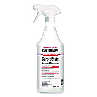 Rust-Oleum Professional Carpet Stain Remover Plus Deodorizer, Lemon Scent, 32 oz Spray Bottle, 6/Carton (352258)