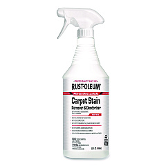 Rust-Oleum Professional Carpet Stain Remover Plus Deodorizer, Lemon Scent, 32 oz Spray Bottle, 6/Carton (352258)